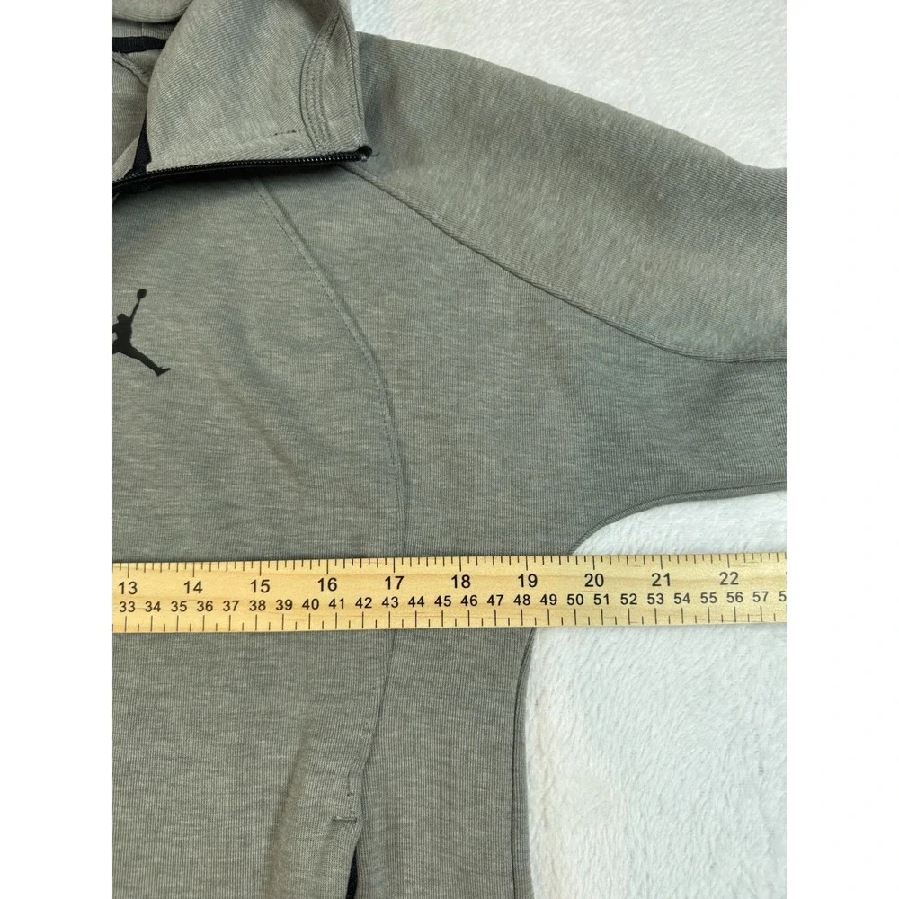 Jordan‎ Dri-FIT Hoodie Mens 2XL Gray Slim Fit Full Zip Jumpman Sweatshirt